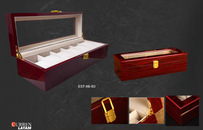 Estuche  reloj rojo x 6 unidades